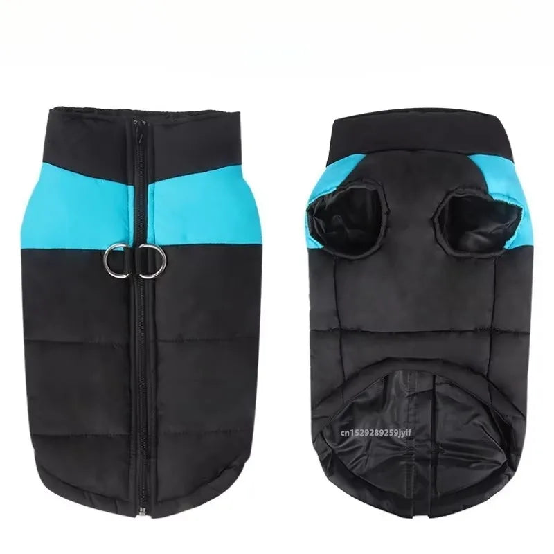Waterproof Warm Dog Clothes Pet Coat Winter Vest Padded Zipper Jacket Dog Clothing for Small Medium Big Dogs Outfit
