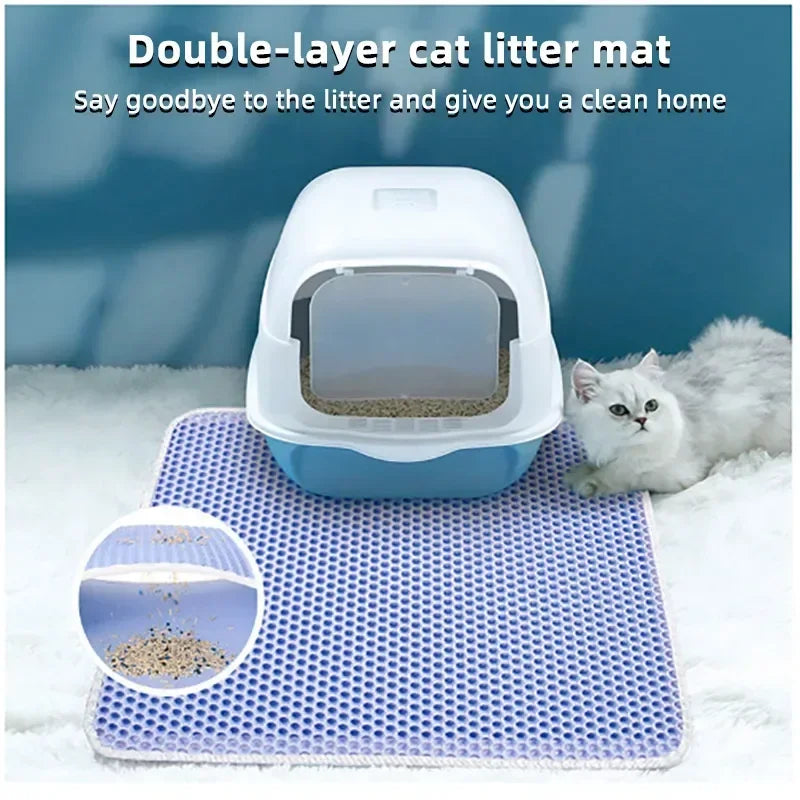 Double-Layer Cat Litter Mat
