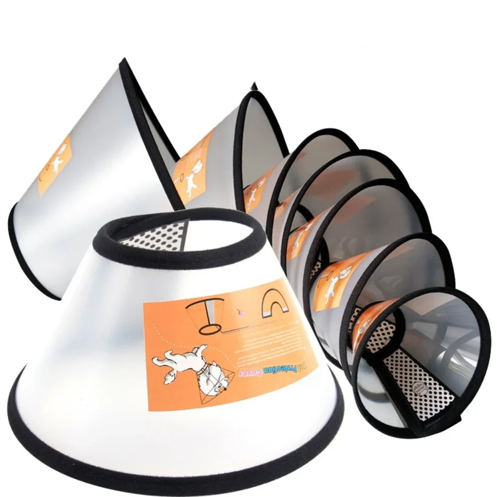 Pet Elizabethan Collar for Cat Dog Adjustable Recovery Pet Cone Anti-Lick Protective Collar Pet Post-operative Recovery Supplies