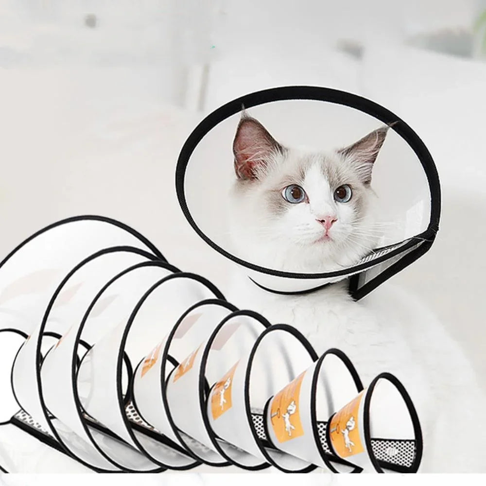 Pet Elizabethan Collar for Cat Dog Adjustable Recovery Pet Cone Anti-Lick Protective Collar Pet Post-operative Recovery Supplies